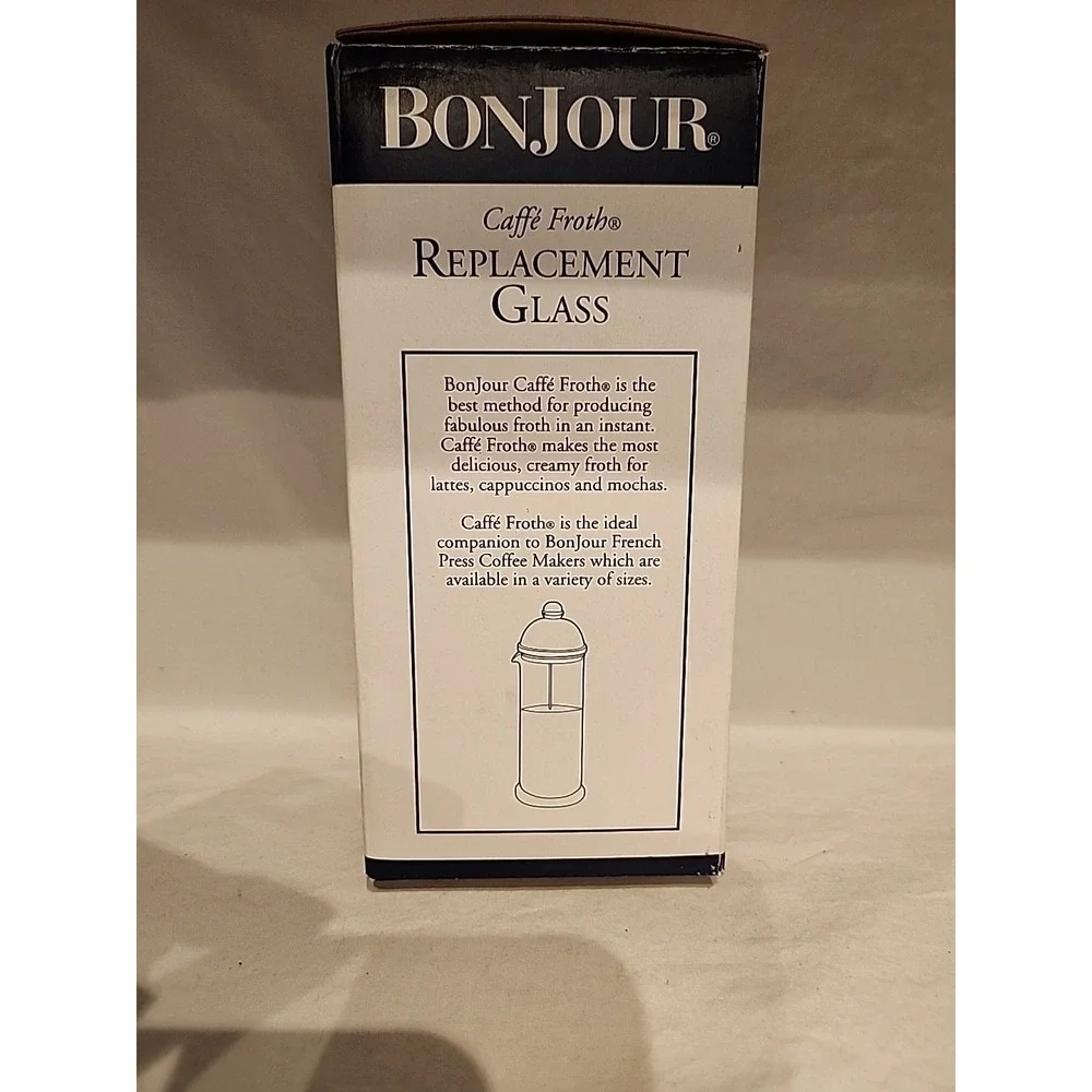 BONJOUR Caffe Froth Replacement Glass 450 Ml Never Used In Open Box